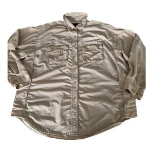 Ex Officio Beige Fishing Shirt Convertible Sleeve Vented Button Up Gorpcore XL